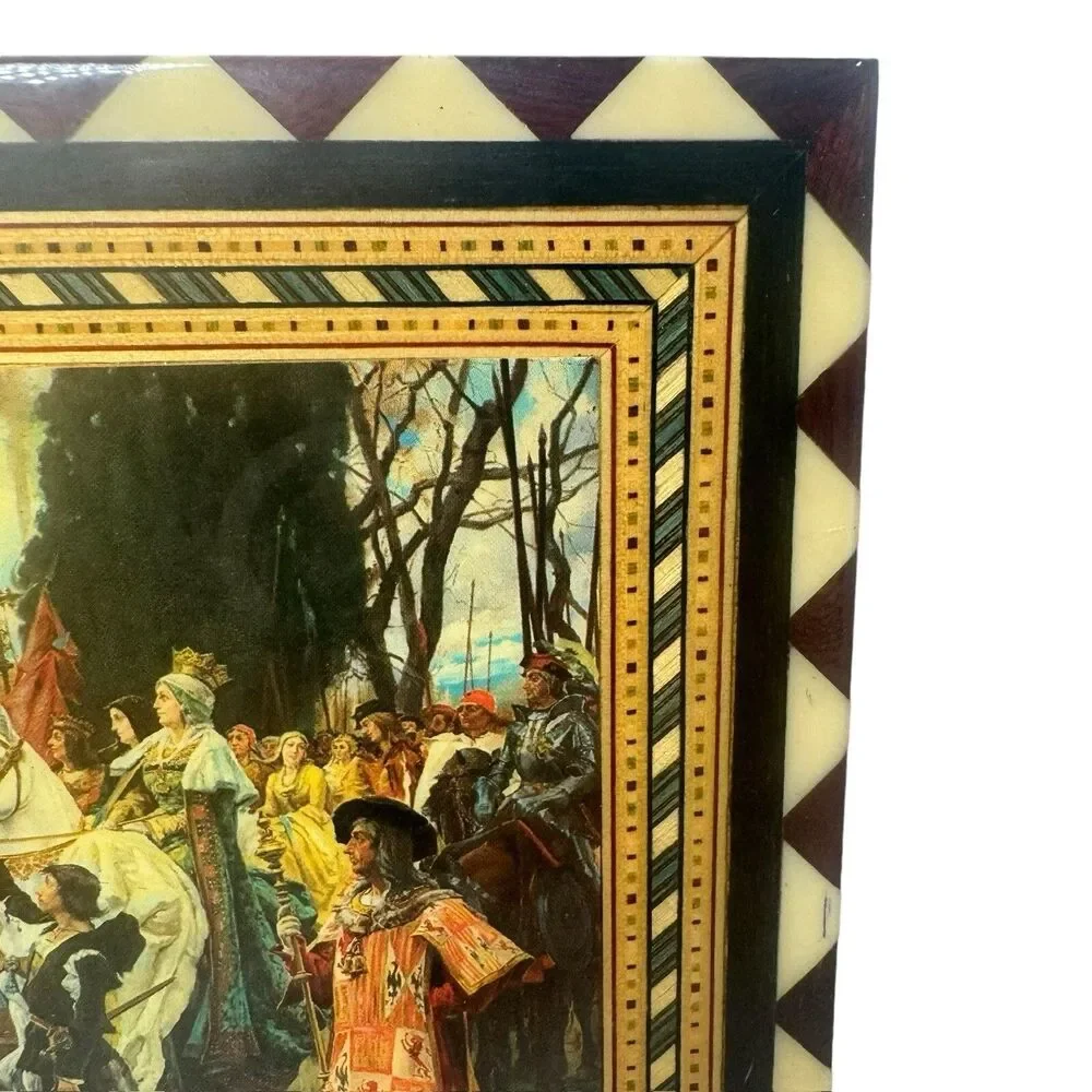 Mosaic Inlaid  Wooden Art  8”x6” inches “Recuerdo De Granada” - Miguel LAGUNA